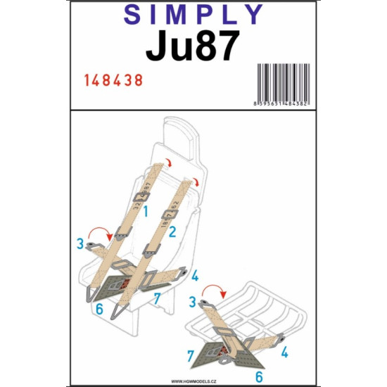 Hgw 148438 1/48 Simply Belts Ju87 Stuka - Seatbelts