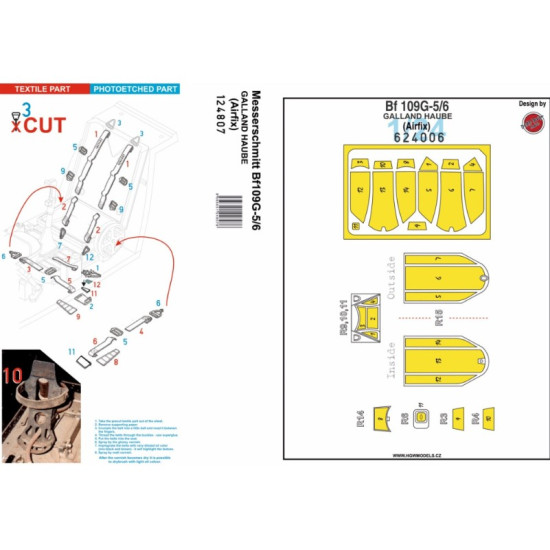 Hgw 124807 1/24 Bf109g-5/6 - Basic Line Recommended For Airfix Galland Hood Design