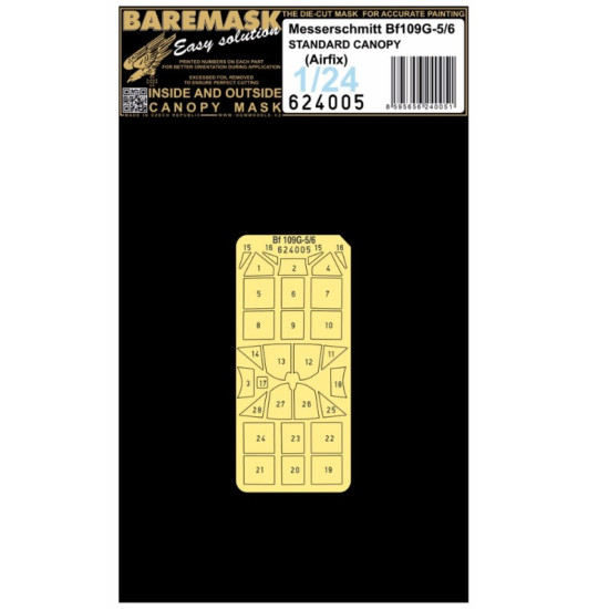 Hgw 624005 1/24 Bf109g-5/6 - Masks Kit From Airfix