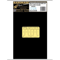 Hgw 624006 1/24 Bf109g-5/6 - Masks Custom-made Kit From Airfix Galland Hood Design