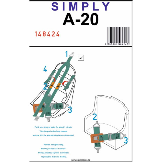 Hgw 148424 1/48 A-20 - Seatbelts Aircraft Accessories