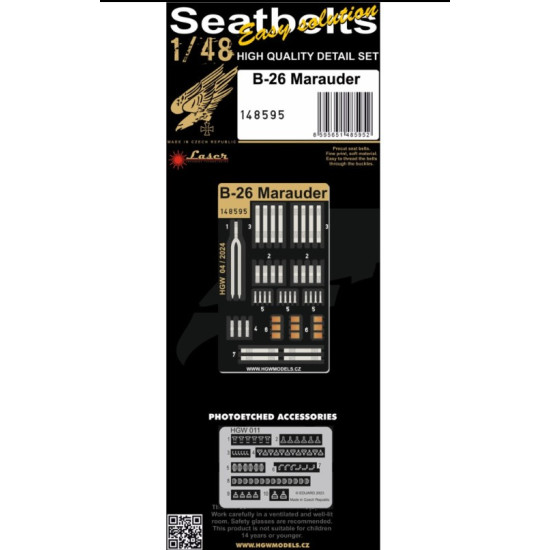 Hgw 148595 1/48 B-26 Marauder - Tracks Textile Belts