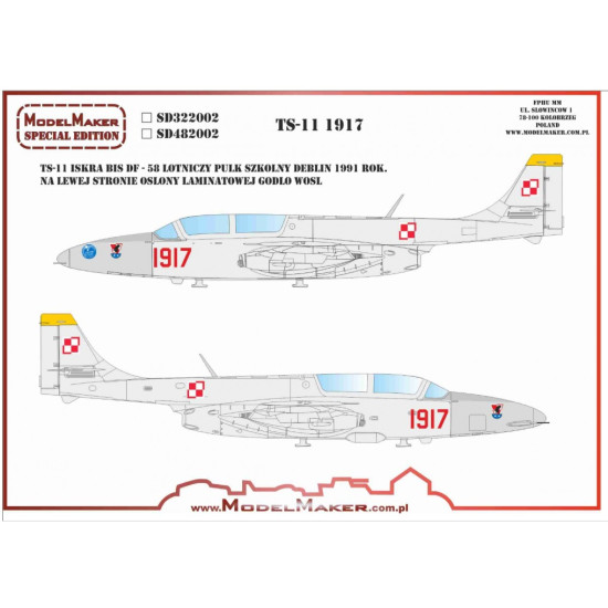 Model Maker Sd322002 1/32 Ts-11 Iskra 1917 Decal For Aircraft