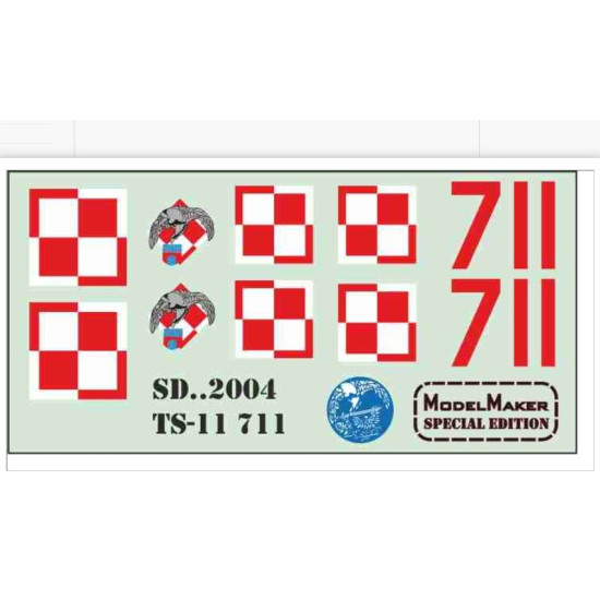 Model Maker Sd322004 1/32 Ts-11 Iskra 711 Decal For Aircraft