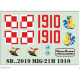 Model Maker Sd322019 1/32 Mig-21m 1910 Decal For Aircraft