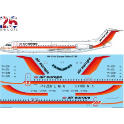 26decals 144-31 1/144 Air Europe Fokker F-100 Laser Decal
