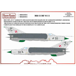 Model Maker Sd322021 1/32 Mig-21mf 9111 Decal For Aircraft