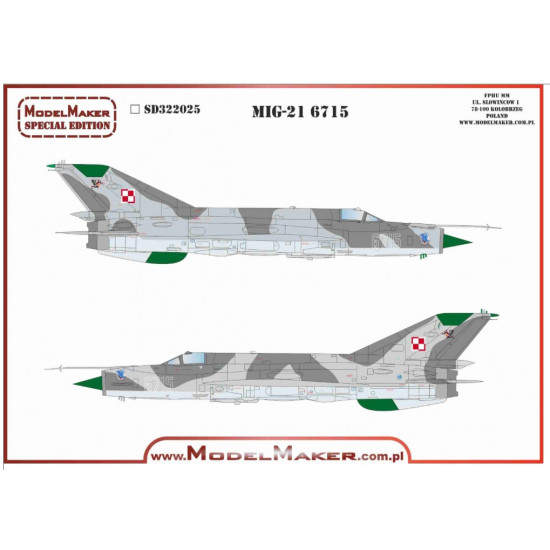 Model Maker Sd322023 1/32 Mig-21mf 7812 Kopia Decal For Aircraft