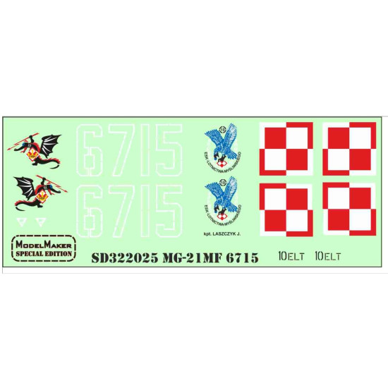 Model Maker Sd322023 1/32 Mig-21mf 7812 Kopia Decal For Aircraft