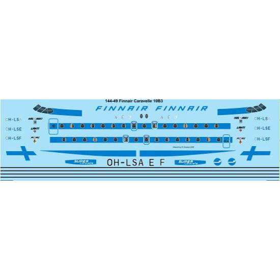 26decals 144-49 1/144 Finnair Caravelle 10b Laser Decal