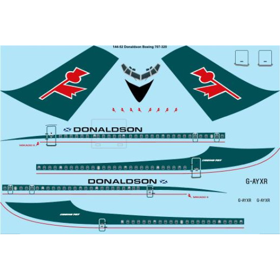 26decals 144-52 1/144 Donaldson Boeing 707-321 Laser Decal