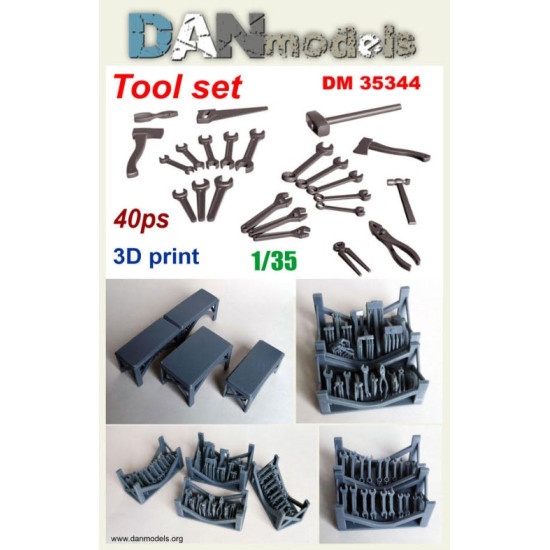Dan Models 35344 1/35 Tool Set 40 Ps 3d Print Accessories Model Kit