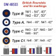 Dan Models 48533 1/48 Britich National Insignias Aircraft Ww2 Template For Cutting Out Identification Marks