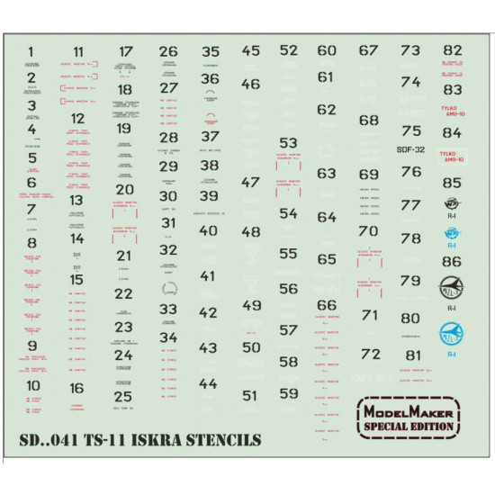 Model Maker Sd48041 1/48 Ts-11 Iskra - Stencils Kopia Decal For Aircraft