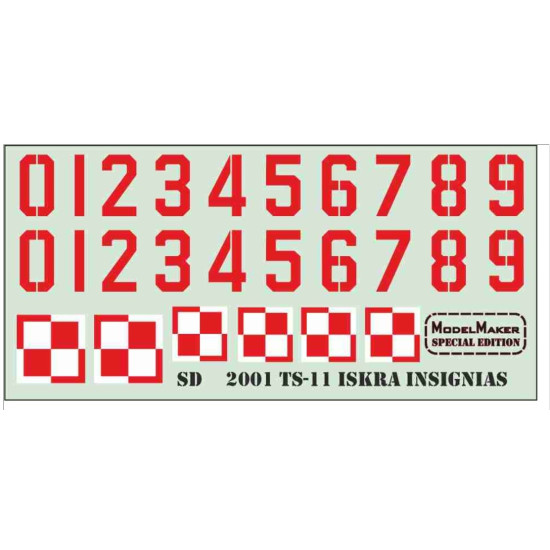 Model Maker Sd482001 1/48 Ts-11 Iskra Insignias Decal For Aircraft
