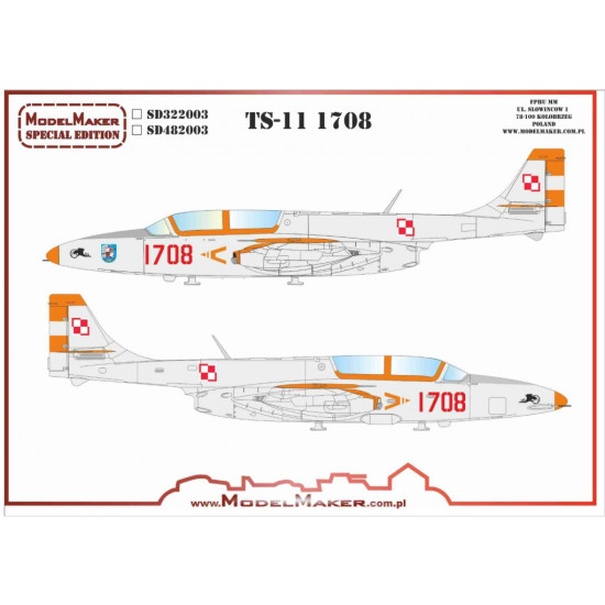 Model Maker Sd482003 1/48 Ts-11 Iskra 1708 Decal For Aircraft
