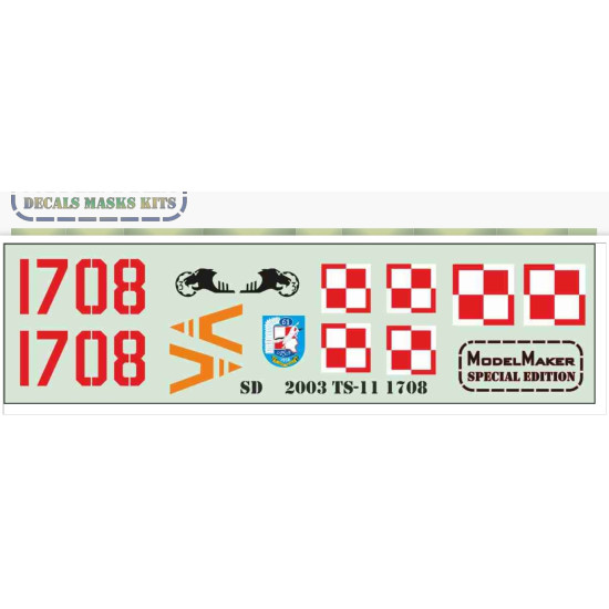 Model Maker Sd482003 1/48 Ts-11 Iskra 1708 Decal For Aircraft