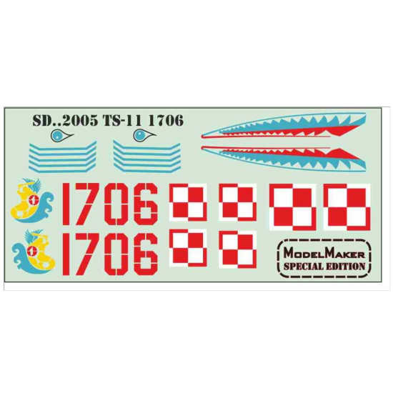 Model Maker Sd482005 1/48 Ts-11 Iskra 1706 Decal For Aircraft