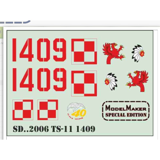 Model Maker Sd482006 1/48 Ts-11 Iskra 1409 Decal For Aircraft