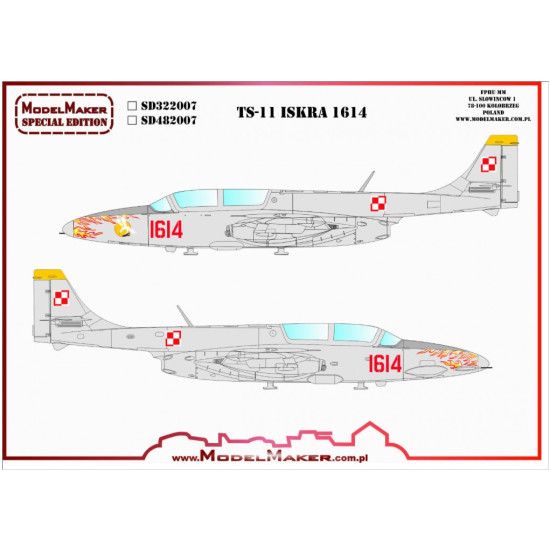 Model Maker Sd482007 1/48 Ts-11 Iskra 1614 Decal For Aircraft