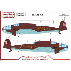 Model Maker Sd482017 1/48 Pzl-37abis 72 14 Decal For Aircraft