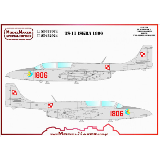 Model Maker Sd482024 1/48 Ts-11 1806 Decal For Aircraft