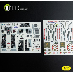 Kelik K32049 1/32 F-4d - Interior 3d Decals For Tamiya Kit