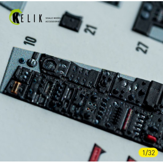 Kelik K32049 1/32 F-4d - Interior 3d Decals For Tamiya Kit