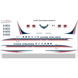26decals 144-297 1/144 China Airlines Caravelle Iii Laser Decal For Aircraft