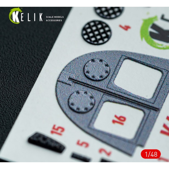 Kelik K48151 1/48 Harrier Gr3 - Interior 3d Decals For Kinetic Kit