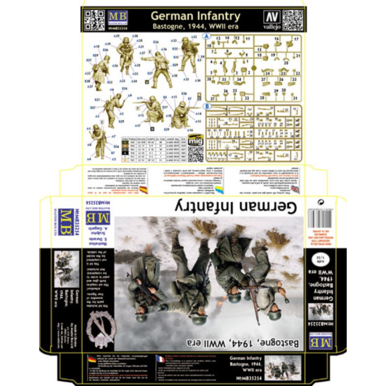Master Box 35254 1/35 German Infantry Bastogne 1944 Wwii Era