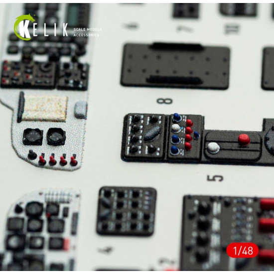 Kelik K48172 1/48 H-34a/Uh-34d - Interior 3d Decals For Italeri Kit