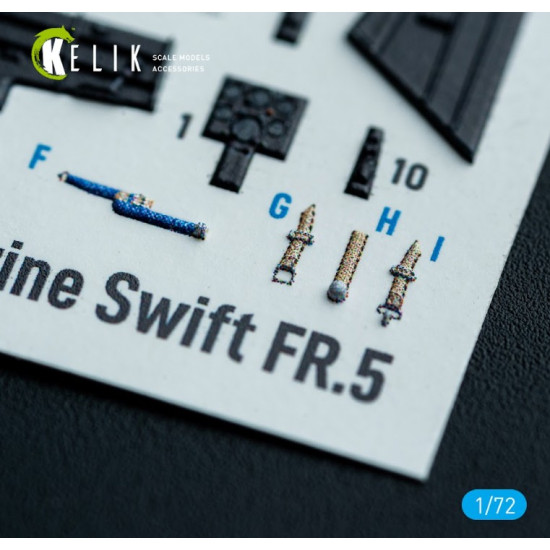 Kelik K72185 1/72 Supermarine Swift Fr 5 - Interior 3d Decals For Airfix Kit