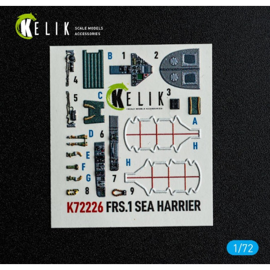 Kelik K72226 1/72 Frs 1 Sea Harrier - Interior 3d Decals For Italeri Kit