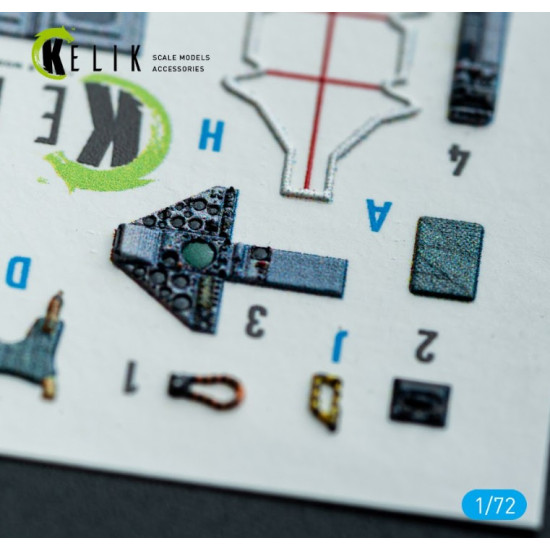 Kelik K72227 1/72 Harrier Gr3 Late Interior 3d Decals For Italeri Kit
