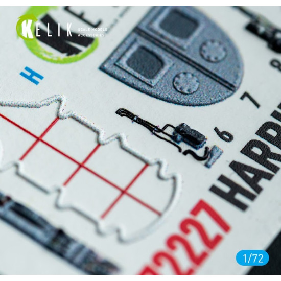 Kelik K72227 1/72 Harrier Gr3 Late Interior 3d Decals For Italeri Kit