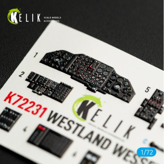 Kelik K72231 1/72 Westland Wessex Hc 2 - Interior 3d Decals For Airfix Kit