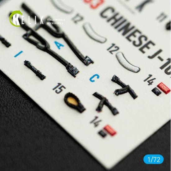 Kelik K72233 1/72 Chinese J-10b - Interior 3d Decals For Trumpeter Kit