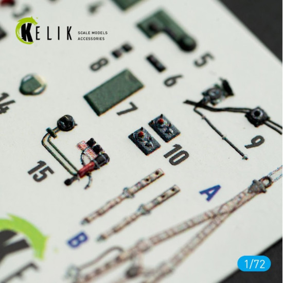 Kelik K72237 1/72 Spitfire Pr A/B/E Types - Interior 3d Decals For Ibg Models Kit