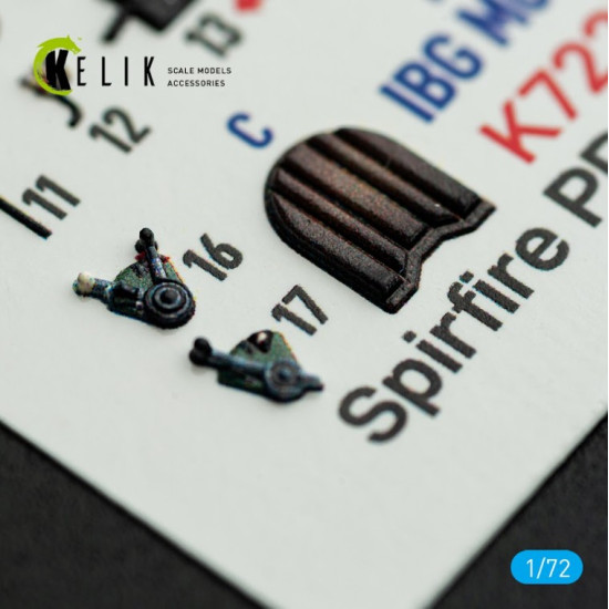 Kelik K72237 1/72 Spitfire Pr A/B/E Types - Interior 3d Decals For Ibg Models Kit