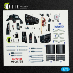 Kelik K72238 1/72 Mi-35/24 - Interior 3d Decals For Italeri Kit