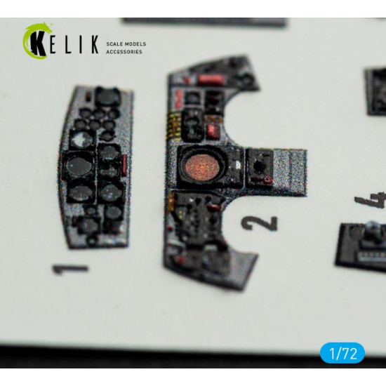 Kelik K72239 1/72 F-104j - Interior 3d Decals For Fine Molds Kit