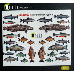 Kelik Ka35002 1/35 River Fish Set Type 2 3d Decal For Dioramas