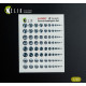Kelik Ka35007 1/35 Round Headlights Set 1-6 Mm 3d Decal For Models