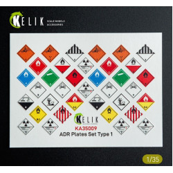 Kelik Ka35009 1/35 Adr Plates Set Type 1 Decal For Models