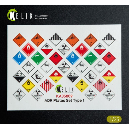 Kelik Ka35009 1/35 Adr Plates Set Type 1 Decal For Models