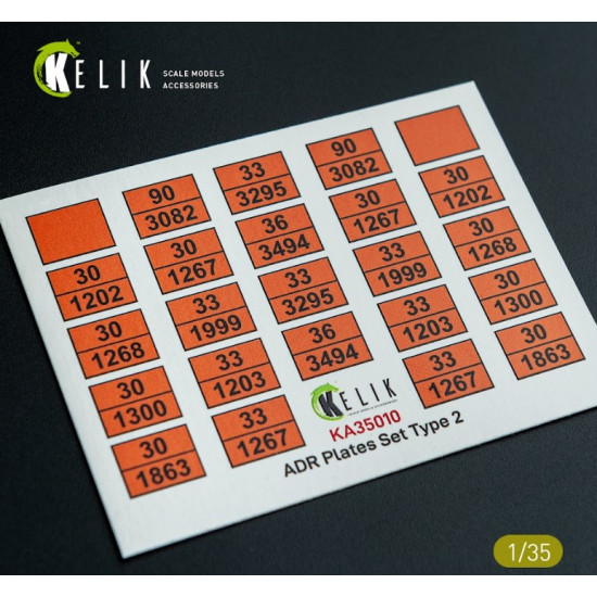 Kelik Ka35010 1/35 Adr Plates Set Type 2 Decal For Models