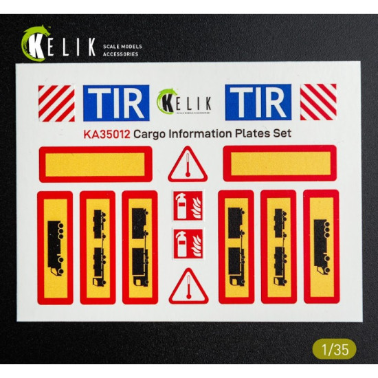 Kelik Ka35012 1/35 Cargo Information Plates Set 1 Decal For Models
