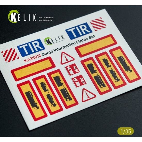 Kelik Ka35012 1/35 Cargo Information Plates Set 1 Decal For Models