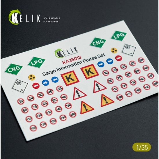 Kelik Ka35013 1/35 Cargo Information Plates Set 2 Decal For Models